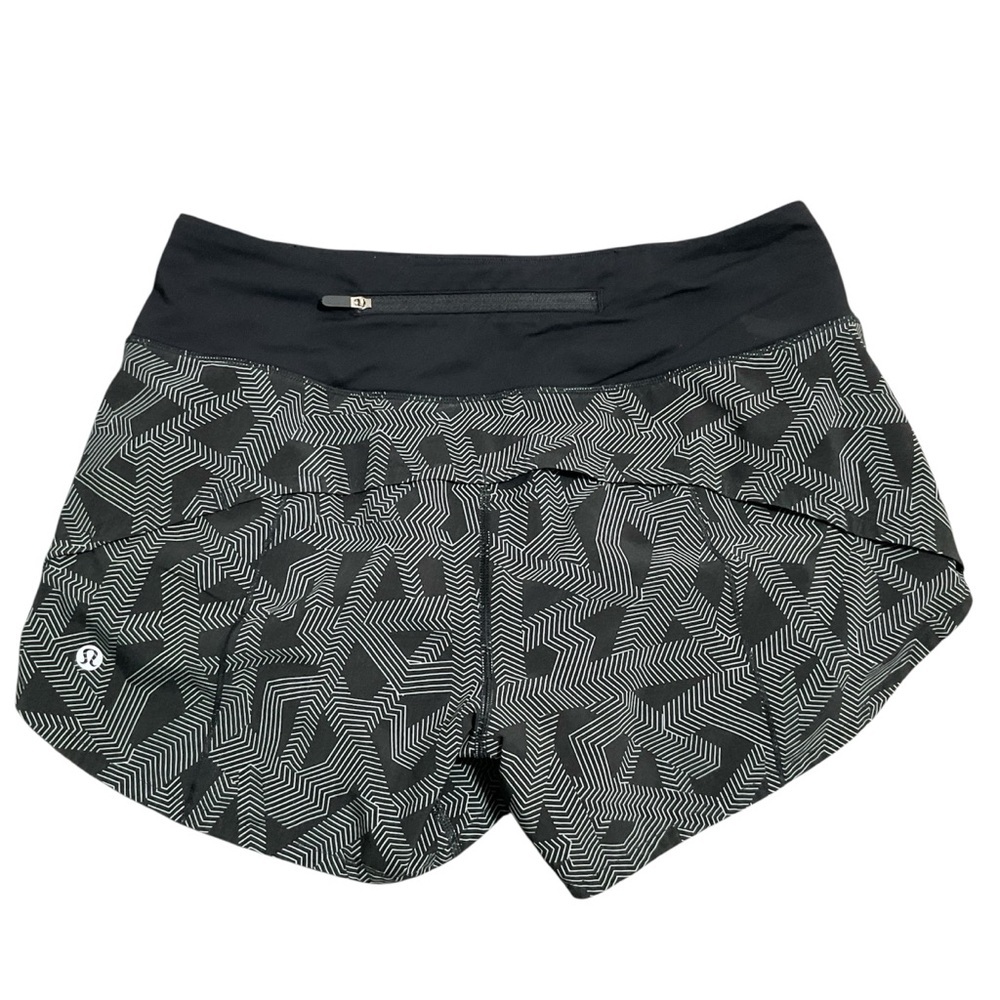 Lululemon Speed Up Short *2.5" Labyrinth Black Light Cast / Black Size 6